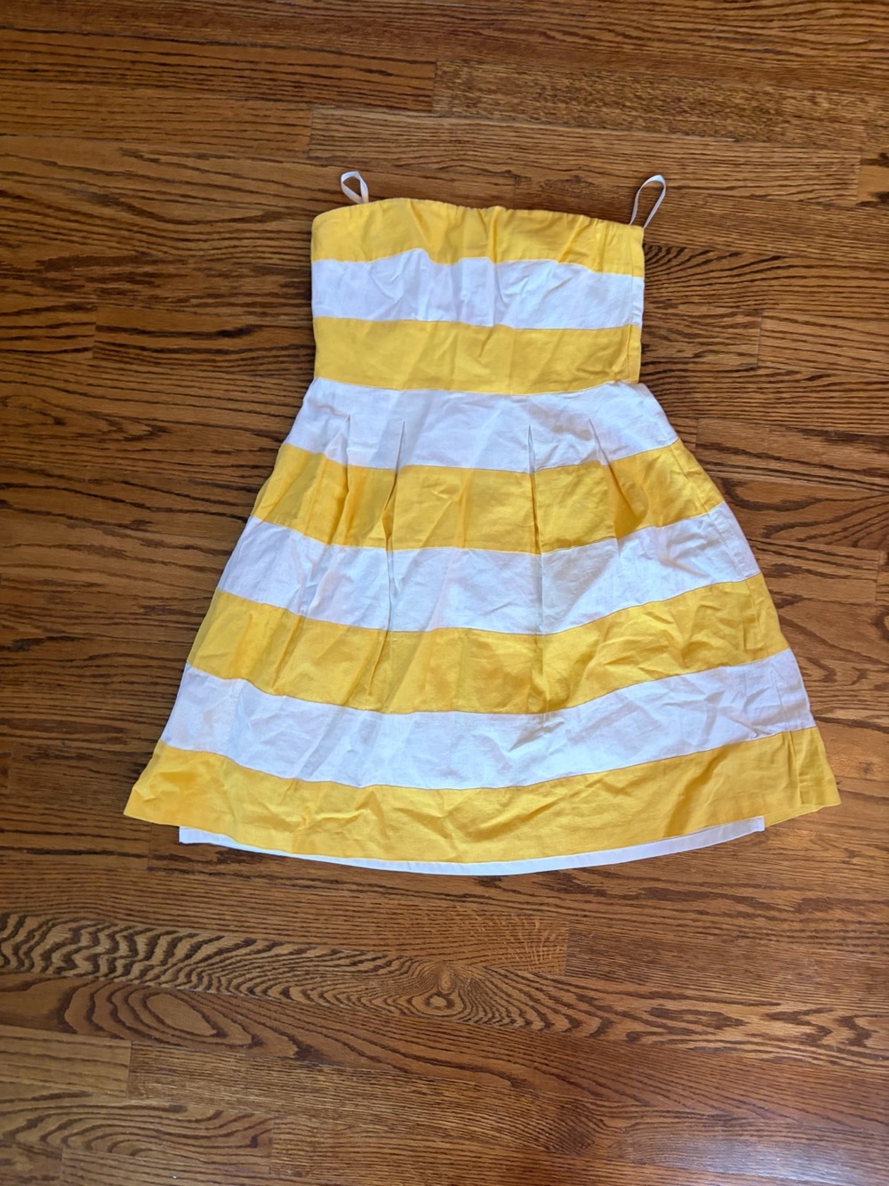 Loft Yellow and White Striped Sundress. Size 00. Fully lined.